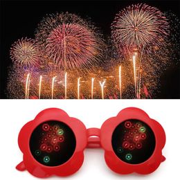 Sunglasses Funny Sunflower Shaped Special Effects Glasses Fireworks Diffraction Rave Festival Party Accessories 2805