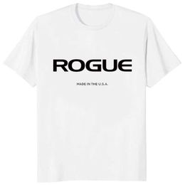 Men's T-Shirts Funny Printed Rogue Made in The Usa Fitness Custom Men T-Shirt Fashion Casual Strtwear Breathe Women Tops Hipster Harajuku T Y240509