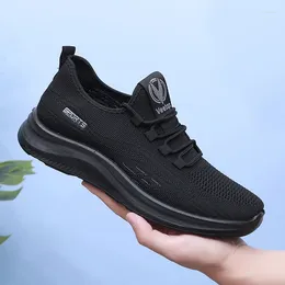 Casual Shoes Cloth Summer Male Breathable Knitted Net Surface The Old Man Light Antiskid Comfortable Dad