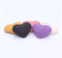 Konjac Facial Cleansing Puff Heart Shaped Facials Clean Sponge Konjac Exfoliating Dirt Baths Sponges Face Care Makeup Tools BH66295056688