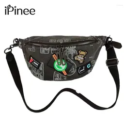 Waist Bags IPinee Fashion Washed Denim Pack Luxury Designer Fanny Small Women Bag Phone Pouch Belt Purse