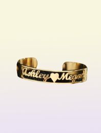 Customised Cursive Name Bracelet For Men Jewellery Personalised Any Nameplate Open Cuff Bangle Women Gift Dropshippin C19041704513595768656