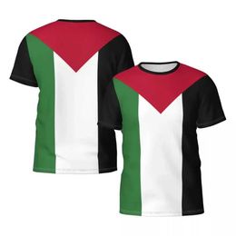 Men's T-Shirts Palestinian Flag 3D Printed Mens T-shirt Summer Casual Shorts Sleve Harajuku Strwear T240508