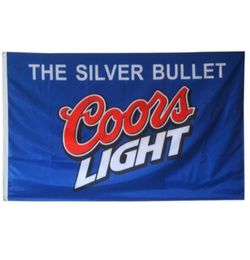 Coors Light Beer Label 3x5ft Flags 100D Polyester Banners Indoor Outdoor Vivid Colour High Quality With Two Brass Grommets9590062