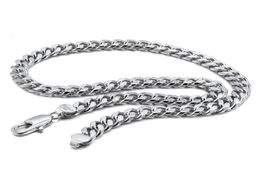 Chains 100925 Sterling Silver Punk Necklace Men 10MM Curb Cuban Link Chain Chokers Gift Fashion Vintage For Man Solid Jewelry2605977