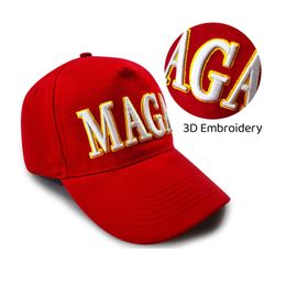 MAGA Embroidery Hat Trump 2024 Red Baseball Caps For Election Outdoor Sports Cotton Snapbacks Party Hats 0517