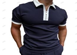 Mens Polos Original Single Lapel Shirt printing Tactical Golf grid Designer Polo Shirts High Street Embroidery shirts mix Colour sh5645014