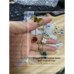 Vanclef Bracelets 2023 Luxury Clover Designer Bracelet Mother Of Pearl 18K Gold Brand Love Bangle Charm Bracelets Shining Crystal Diamond Jewellery For Women a227