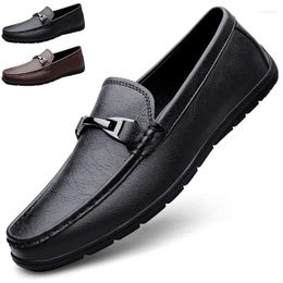 Casual Shoes Loafers Plus Size Business Overseas Moccasins Men's Leather