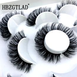HBZGTLAD 5 pairs 825mm natural 3D false eyelashes fake lashes makeup kit Mink Lashes mink maquiagem 240423