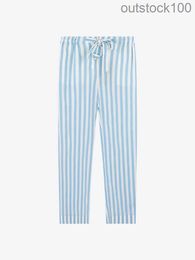 Senior Specialty Stores Quality Buurberlyes Pants Spring/summer Silk Plaid Straight Tube Womens Long Pants Casual Pants Wide Leg Pants with Real Logo