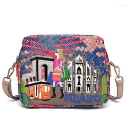 Bag 2024 Girl Small Japan And South Korea Hit Color Stitching Beauty Fashion Stiletto Shoulder