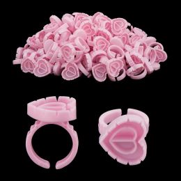 Eyelashes 100Pcs Volume Glue Ring Cup for Lashes Fan Tattoo Pigment Holder Container Glue Holder Blossom Cups Eyelash Extension Supplier