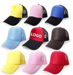 20 Colour Mesh Cap Adjustable Snapbacks Custom Printing Logo For Adult Mens Women Trucker Cap Plain Sports Baseball Cap Hip Hop Hat5321171