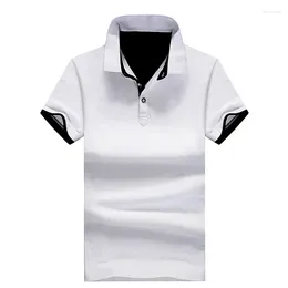 Men's Polos Men Business Casual Youth Tops Korean Fashion Clothing Polo Shirt Summer Lapel Short Sleeve High Quality