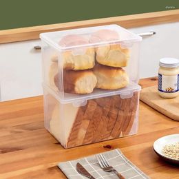 Storage Bottles Clear Bread Box With Lid Container Dispenser Bin Household Accessory For Kitchen Dining Room Tabletop Organiser