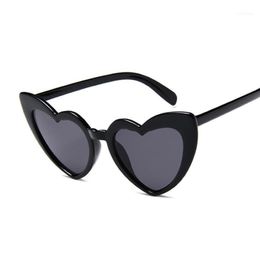 Sunglasses Heart One Piece Love Lens Women Transparent Plastic Glasses Style Sun Female Clear Candy Color Lady1 267k