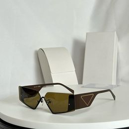 Frau Designerin rechteckige Sonnenbrille mit Acetat -Halbrahmen und Polyamidlinsen für UV- und Strahlungsschutz SPR59 Neutrale Luxus -Sonnenbrille