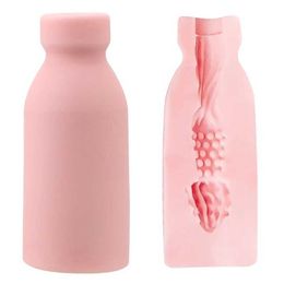 Other Health Beauty Items Milk Bottom Masturbation Cup Man Masturbators Adult Simulation Vagina Male Masturbator Pocket Pussy Toys For Men Q240508