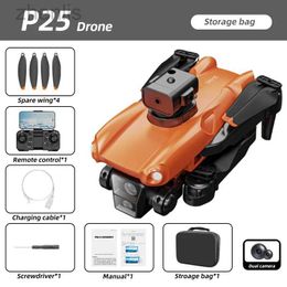 Drones P25 drone 8K high-definition camera for aerial photography foldable RC four helicopter obstacle avoidance mini drone remote control toy d240509