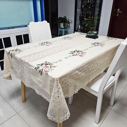 Customized multiple styles of cross stitch splicing tablecloth by the manufacturer