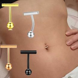 Navel Rings 1Pcs Sexy Dangling Navel Belly Button Ring Stainless Steel Double T Shape Belly Piercing Ombligo Belly Piercing Jewellery Gifts d240509