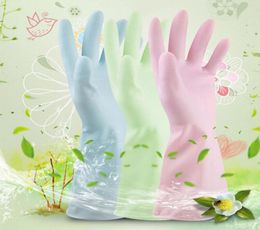 Kitchen Washing Cleaning Gloves Waterproof Durable Rubber Gloves Household Laundry Dishwashing Latex Gloves 3 Colour KKA15811460926