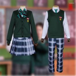 Clothing Sets 4pcs/1set All Of Us Are Dead Cosplay Uniform Shirt Stain School Halloween Dress Zombie Costume