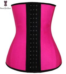 Women039s Shapers Super Firm Waist Trainer Cincher Solid Underbust Corset Plus Size 6XL Latex Wasit Slimming Bustier 3 Rows Hoo1963765