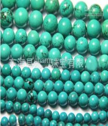 4mm 6mm 8mm 10mm 12mm 14mm 16mm Natural stone loose beads turquoise beads DIY Bracelet necklace 100pcs5500321