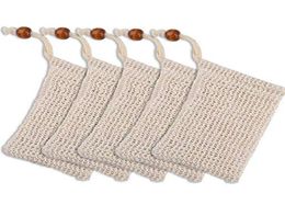 Natural Exfoliating Mesh Soap Saver Sisal Soap Saver Bag Pouch Holder For Shower Bath Foaming And Drying FY23783419524