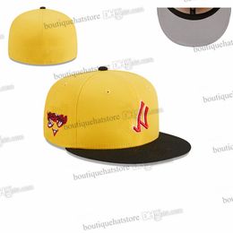 40 Colours Men's Baseball Fitted Hats Brown SD Sport Full Closed Designer Caps 75th Yellow Black New York baseball cap Chapeau Stitched A Lettter Love Hustle 2 Tone 1988