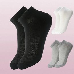 Men's Socks 2024 High Quality 5/10/20 Pairs Breathable Short Ankle Elastic Solid Colour Mesh Cotton Business Unisex Sokken