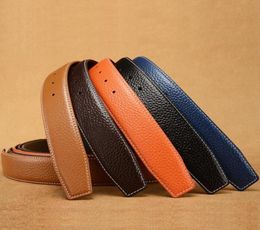 Classic Men Designer Belt fashion casual letterPlate buckle smooth womens mens leather belt width 38cm with orange box size 10512314280