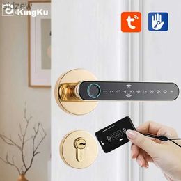 Smart Lock Intelligent fingerprint door lock handle suitable for family apartments with key card digital keyless electronic WX5634