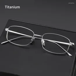 Sunglasses Frames Ultra Light Myopia Glasses Rectangle Frame Titanium Korean Version Gold Wire Optical Eyeglasses For Women