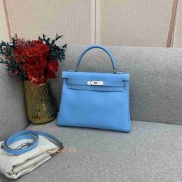 Top Ladies Designer KIaelliy Bag New 28 Candy Blue Handheld One Shoulder Bag