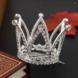 Hair Clips Silver Colour Rhinestone Crowns Clip Crystal Princess Comb Wedding Bridal Accessories Tiaras Head Jewellery