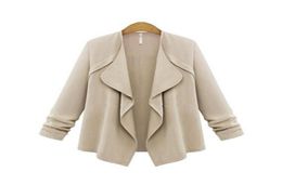 2018 Autumn Asymmetric Ruffles Jackets Women Overcoats Cardigans Coats Female Fashion Solid Basic Jackets Plus Size 5XL53791163198201