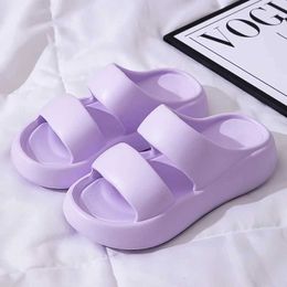 Slippers Fashion Brief Solid Colour Summer Ladies Home Shoes Cosy Slides Lithe Soft Seabeach Sandals For Women Indoor Flip Flops H240514