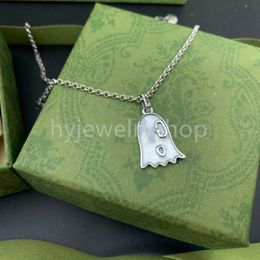 Double G Designer Letter G Ghost Pendant Necklace Bracelet Stud Earring Ring Set 925 Sterlling Silver Jewelry Men Women Valentine' 281k