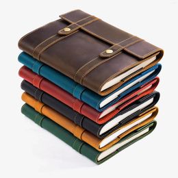 Genuine Leather Notebook Planner Cover A5 Size Diary Original Retro Cowhide Drawing Sketchbook Journal Notebooks