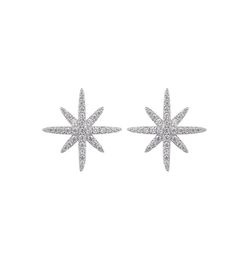 High Quality Zircon Octagonal Star Paragraph Rhinestone Earrings Fashion Jewellery Sliver Earrings GLE4920A6342630