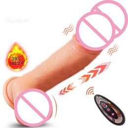 Other Health Beauty Items Remote Control Realistic Thrusting Dildo for Women Liquid Silicone Anal Big Penis With Suction Cup Skin feeling Vibrator Y240503