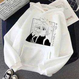 Men's Hoodies Sweatshirts 2023 Autumn Winter Hot Japanese Anime Kawaii Hunter X Hunter Hoodies Men/Women Short Slve Sweatshirt Killua Zoldyck Hoddie T240507