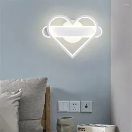 Wall Lamp Bedside LED Heart Shape Aluminium Acrylic Ceiling Light Corridor Bedroom Modern Porch Living Room Sconce