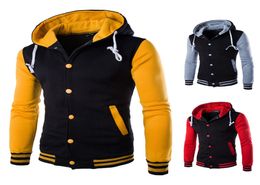 EBAIHUI Hoodies Baseball Jacket Men Fashion Winter Varsity Warm Coat Hooded Sweatshirts Sports Cotton Casual Loose Streetwear G09384170
