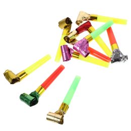 Maker 10pcs Party Blowouts Horns Noise Makers Kids Whistles Cheering Props Birthday Party Favours Supplies (Assorted Colors)
