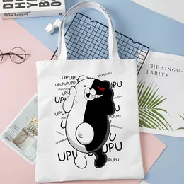 Shopping Bags Danganronpa Bag Canvas Bolso Grocery Cotton Handbag Shopper Reciclaje Net Custom