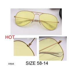 New Fashion pilot Style Vintage Aviation Sunglass Metal evolve Brand Design Sun Glasses Oculos De Sol gafas uv400 glass lens size 7184931